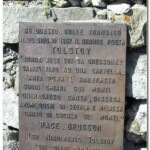 Targa commemorativa del passaggio di Tolstoy